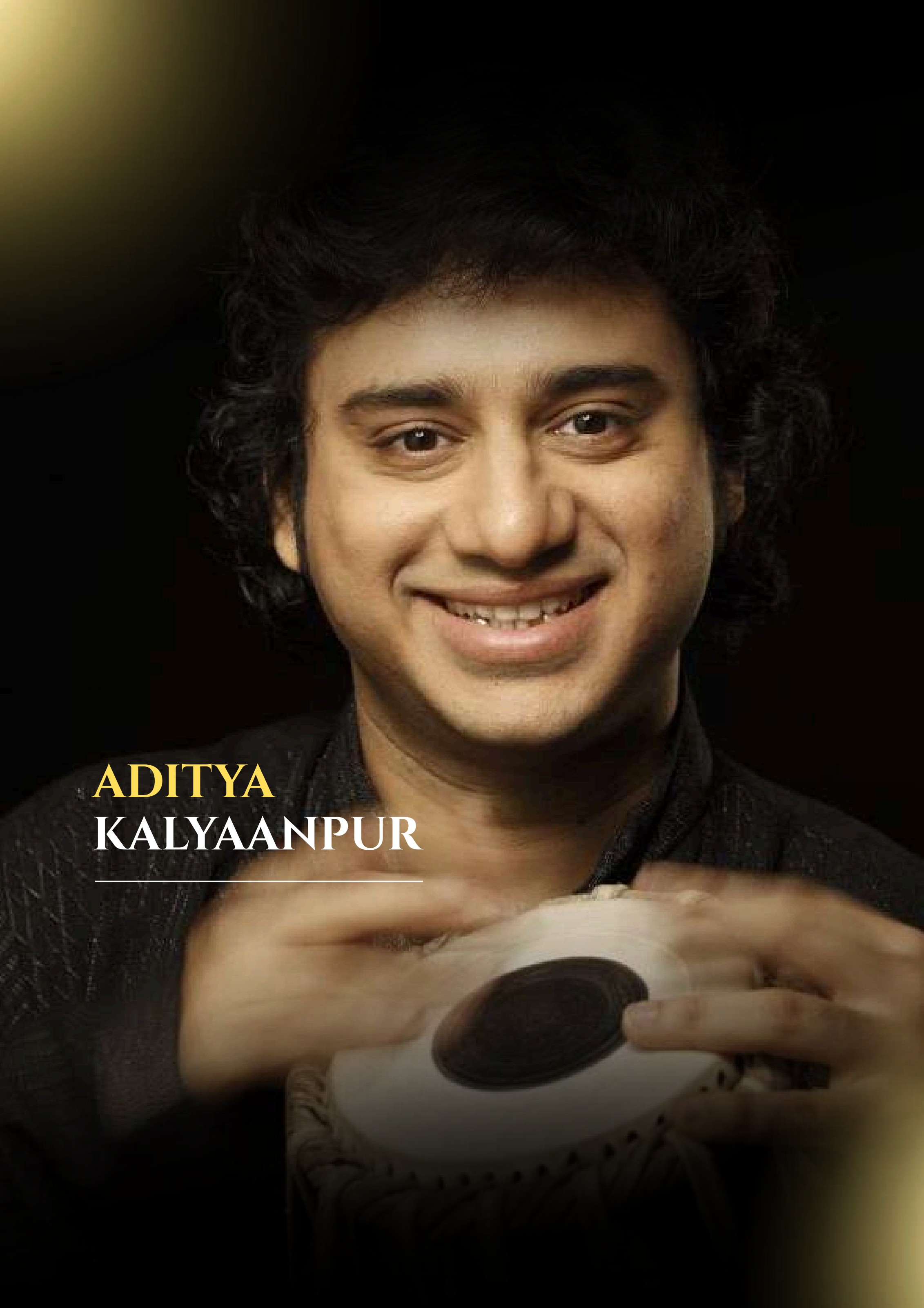 Aditya Kalyaanpur portrait with tabla